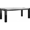 Table à manger noire et blanche 160 cm avec strass KRISTAL