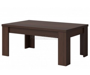 Table basse contemporaine rectangulaire chêne sonoma chocolat FINO