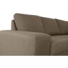 Canapé d’angle à gauche ou droit coloris tissu brun ALABA