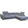 Canapé d’angle design ultra moderne design extrêmement confortable en tissu couleur gris RIVIERA