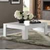 Table basse carrée design 100 cm blanc laquée Roxane