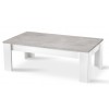 Table basse rectangulaire coloris blanc/marbre laqué brillant Twist