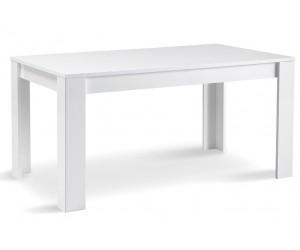 Table de salle à manger design blanc laqué Roxana