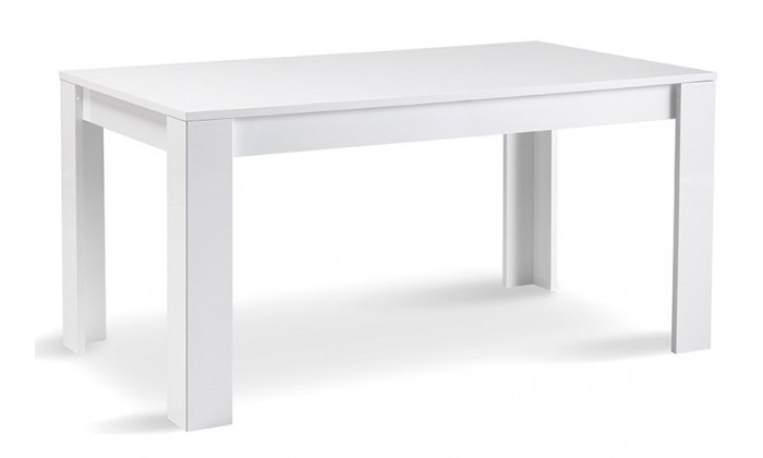 Table de salle à manger design blanc laqué Roxana