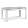 Table de salle à manger design blanc/ marbre laqué Twist