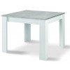 Table à manger coloris blanc / marbre laqué de forme carrée Twist
