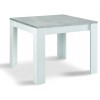 Table à manger coloris blanc / marbre laqué de forme carrée Twist