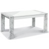 Table de salle à manger design blanc/ marbre laqué Victoire-1