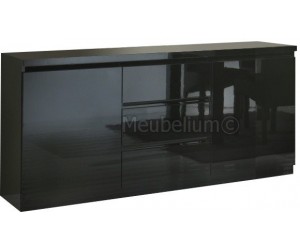 Bahut design noir à 2 portes et 3 tiroirs MADRID-2