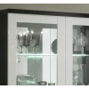 Salle à manger design complète laquée noir/blanc CHIC