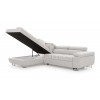 Canapé d’angle convertible lit avec coffre de rangement tissu velours velvet anti-tâche DAMIEN