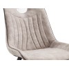 Chaises de salle à mange design en tissu microfibre gris clair PRIMA