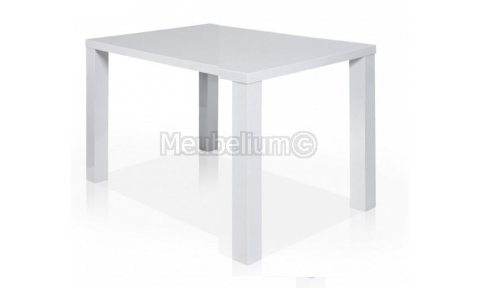 Table de salle à manger carrée ou rectangulaire design laquée blanche TRENDY