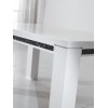Table à manger 160 cm design blanc laqué avec strass TRESOR
