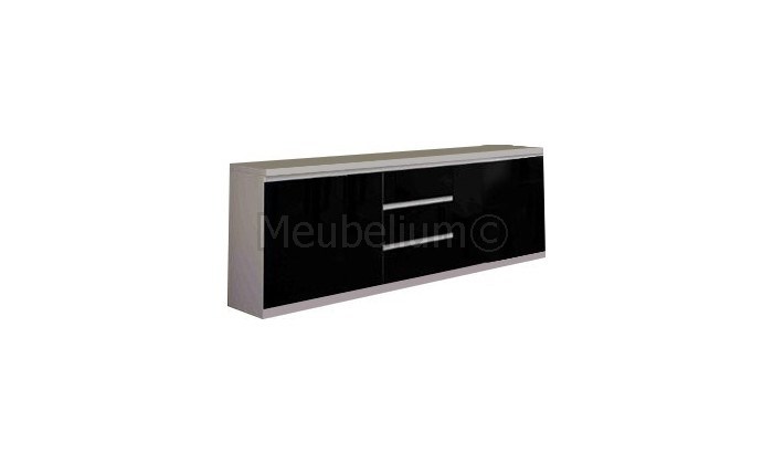 Bahut design noir et blanc à 3 portes et 3 tiroirs MADRID-4