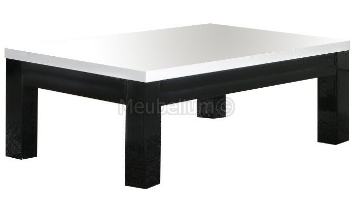 Table de salon ultra design noir et blanc MADRID-3