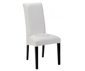 Chaise simili cuir coloris noir et blanc PALMA